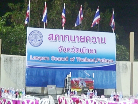The Pattaya Lawyers Council met at the Youth Sports Center on Soi Wat Boonkanjanaram on Tuesday.