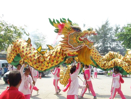 The grand dragon makes its way through Naklua.