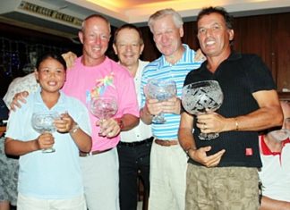 Captain’s Day’s winners: (Left to right) Sang, Jez, Pierre, Garry and Thierry