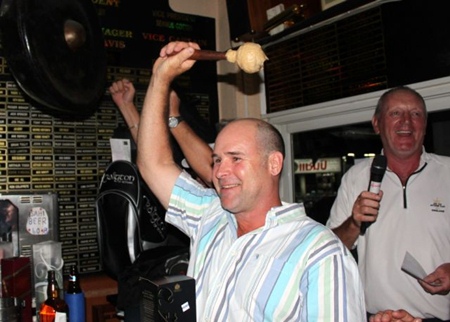Dave Driscoll rings the bell to celebrate his ‘Ace’ at Green Valley.