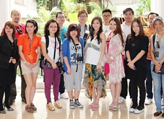 Vanjie Lauzon (left), PR & Marketing Communications for Dusit Thani Pattaya took pride in showing off her five star property to a Hong Kong Media group that visited Pattaya on a Fam Trip recently. The program was organised by the TAT in Hong Kong and aimed at providing the participants with first-hand experience in discovering the upgraded resort’s features and world-class facilities. During their stay, the group was taken on a sightseeing tour of Pattaya’s attractions and other tourist leisure venues.
