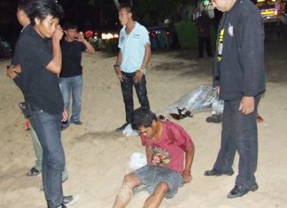 Police made the vagrant dress, but let him go back to sleep on the beach.