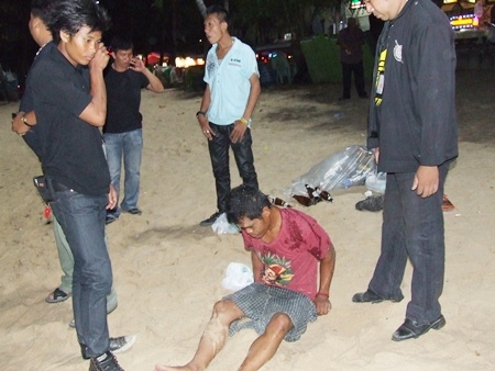 Police made the vagrant dress, but let him go back to sleep on the beach. 