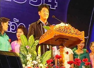 Chonburi Gov. Wichit Chatpaisit presides over the International Women’s Day festivities, Saturday, March 5.