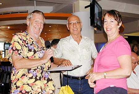 Bob & Judith draw the dinner special; Tom is the happy winner.