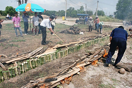 The dessert is then roasted to perfection.