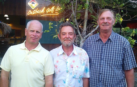 Wednesday’s winners at Phoenix: Paul Greenaway with Raleigh Gosney and Jack Piercefield. 