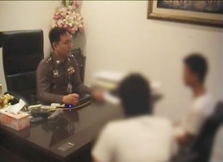 : The two men are questioned by the police