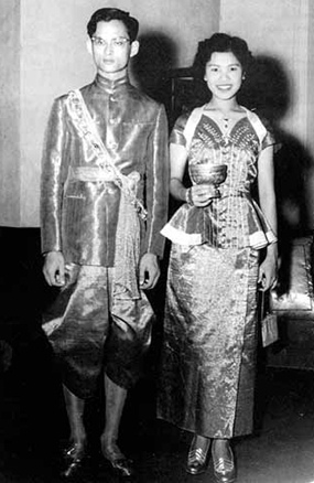 The Royal Couple were married at the Sra Pathum Palace in Bangkok on April 28, 1950.