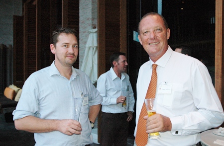 Mark Carroll, AustCham executive director and Stuart McKenzie, sales and engineering professional. 