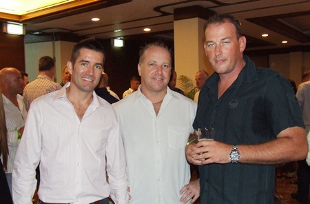 Zac, Jason McDonald (Advance One Stop Travel & Property) and Mark are living it up.