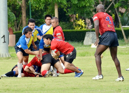 Bangkok Japanese tackle Surin in the Bowl final.