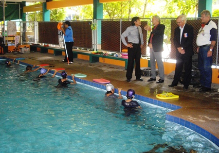Deputy Mayor Ronakit Ekasingh discusses the benefits of swimming.