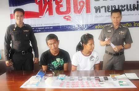 Fapailin and Komsan Krairat have been arrested and charged with dealing a large amount of illicit drugs. 