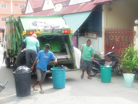 The city is now installing reserve tanks on garbage trucks to corral the extra sludge that accumulates during the rainy season. 