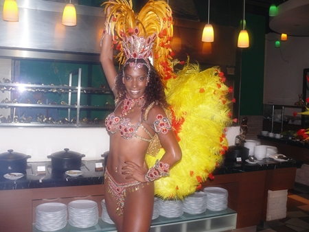 Samba dancers are anything but laid back at Zico’s. 