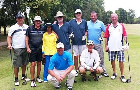 The great group of golfers who went on the tour of Korat pose for a photo.