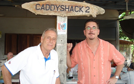Dale Murphy, left, with Mike Conti. 