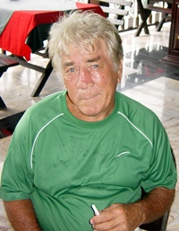 Regular Mulligans golfer Jimmy Fortune ponders his putting woes from Tuesday at Plutaluang. 