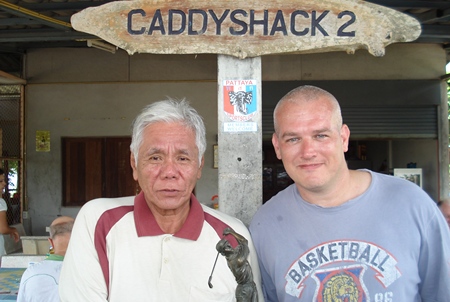 Sus Ige, left, with runner-up Arnold Van de Graaf.