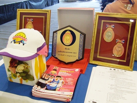 The trophies for this years marathon.