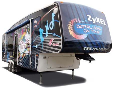 The Zyxel Z-Home van is crisscrossing Thailand through October, offering demonstrations and prize giveaways. 