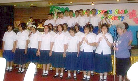 The Redemptorist School for the Blind choir holds the PSC members spellbound with their singing talents.