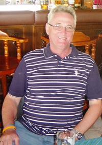 A smiling Mike Pledger. 