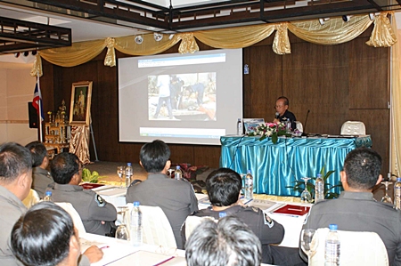 The Aug. 23-24 workshop focused on the theory behind handling emergencies such as floods, landslides, earthquakes and tidal waves. 