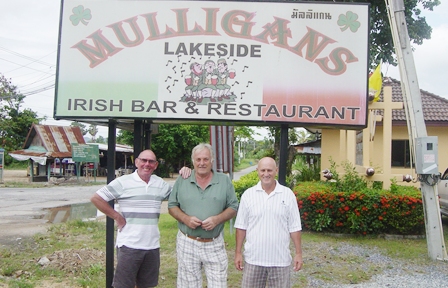 Ray, Clive & Allan at Mulligans Lakeside. 