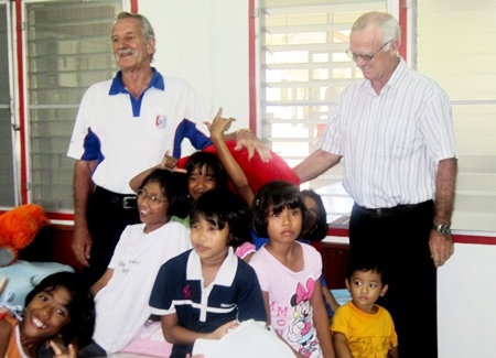 William and Tony are shown a new mattress.