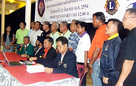 Organizers of the 20th Siridhorn Golf Cup competition attend a press conference at Siam Country Club, Pattaya, August 26, 2011. 