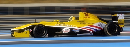Sandy Stuvik races during round 11 of the 2011 EuroCup series at the Paul Ricard circuit in France, Saturday, Sept. 17.