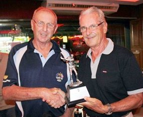 Sunday’s low gross winner Claude (right) with Golf Manager Colin.