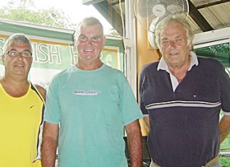 Martin, Clive & Jeff at Mulligans Lakeside after Thursday’s round at Khao Kheow.