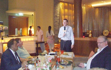 Michael Delargy, General Manager of the Sheraton Pattaya welcomes his guests and promises them an extraordinary evening of culinary pleasure.