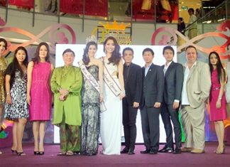 Officials and contestants announce this year’s Miss International Queen contest.