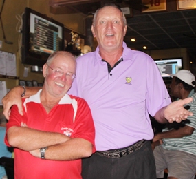 John Dearden (left) with Bob Newell, first and third at Crystal Bay. 