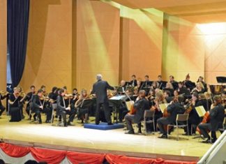 The Deutsche Philharmonie Merck orchestra has the audience enthralled at the charity concert held at the Shrewsbury International School, Bangkok on Friday, Oct. 7.