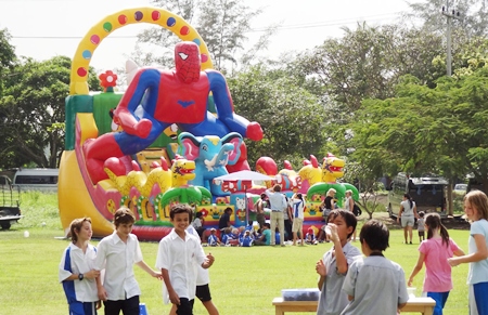 The bouncy castle was a real hit and helped to raise lots of money.