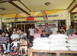 People are donating rice to the shelter, but more is needed.