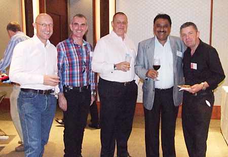 Boys about town, John Hamilton, Craig Muldoon, Garry Irvin, Peter Malhotra and Paul Strachan. 