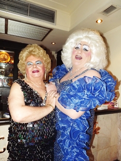 The ‘star of the show’ was international drag comedian Davina Sparkle (right), freshly arrived from UK.