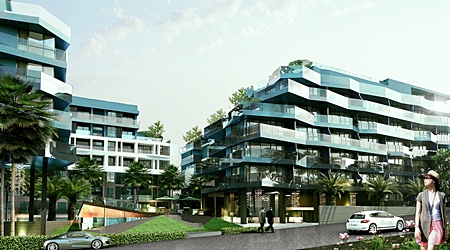 An artist’s impression shows the Acqua Condominium. 