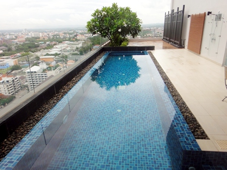 A private swimming pool adds a touch of real class to the property.