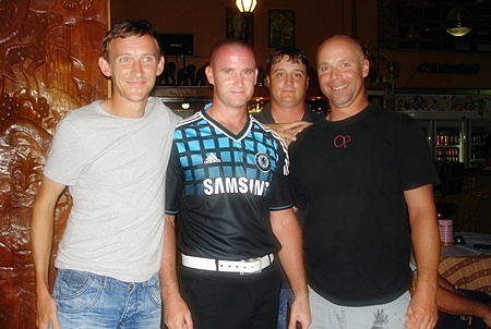 The winning team (from left) Shane Ruddle, Richard Hurley, Russell Exley & Jon Lay. 