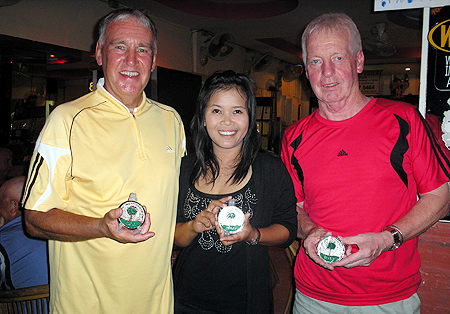Left to right: November Medal winners, Richard “Banjo” Bannister, Kung Maliporn and Larry Slattery. 