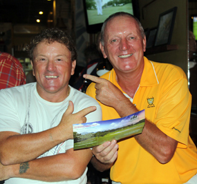 Wednesday winner Paul Smith (left) with The Golf Club’s Director of Golf, Bob Newell. 