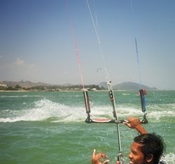 Thai kiteboarding star, Narapichit “Yo” Pudla, two-time Asian champion. (Photo/Duncan Worthington)