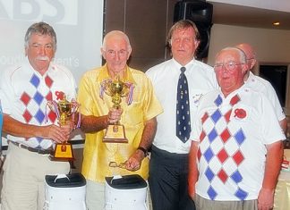 Team winners with Keith Phillip the prize sponsor.